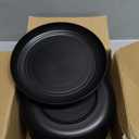 Wheat Straw Plates, Unbreakable Dinner Plates, Reusable Plate Dishwasher & Microwave Safe Black 20pcs