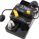 Hi-Amp 250A Amp 3/8" Studs Automotive Circuit Breaker with Manual Reset 12V - 48V DC for Car Audio Solar Battery System RV Truck Boat Waterproof Surface Mount