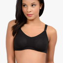 Women's Cotton Blend Wireless Nursing Bra Soft Wire Free Bra with Easy Drop Cups L
