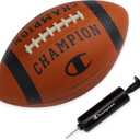 Champion Blitz Football, All-Weather Football, Enhanced Grip, Durable Rubber Cover and Molded Laces, for Outdoor Sports & Training, Includes 6 Ball Pump