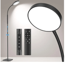 Floor Lamp, Adjustable Height Floor Lamps for Living Room Bedroom, 120 LED Super Bright Standing Lamp Remote & Touch Control Dimmable Gooseneck Tall Stand Reading Lamp for Office Craft, Black