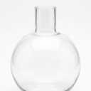Modern Clear Glass Bubble Vase – Round Decorative Flower Vase for Home Decor, Table Centerpiece, Minimalist Design