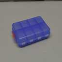 Foldable Weekly Pill Organizer 2 Times a Day with 2 Extra Compartments - Etched Labels - Portable 7 Day AM PM Medicine Box, Week Daily Travel Pill Case Holder for Meds, Vitamin, Supplement -Clear Blue