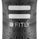 FITLY 12 oz - 350ml (F3B) Soft Water Bottle Shrink As You Drink Soft Flask for Hydration Pack Folding Water Bottle Ideal for Running, Hiking, Cycling, Climbing & Rigorous Activity, Black