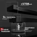 WEBANG 60 Inch Linear Shower Drain Rectangular Floor Drain with Accessories Reversible 2-in-1 Cover Tile Insert Grate Removable SUS304 Stainless Steel CUPC Certified Matte Black