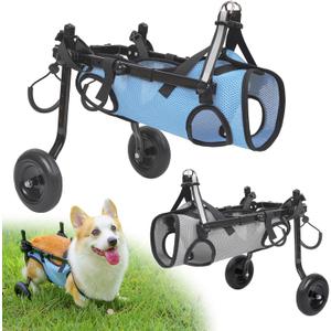Dog Wheelchair for Back Legs, Dog Wheelchair Cart Doggy Wheelchair with Disabled Hind Legs Walking Mobility Aids for Small Pets Hind Limbs Dog Carts with Wheels Light Weight (X Small-Max 6LB)