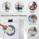 Womens Walking Shoes Comfortable Wide Diabetic Shoes Adjustable Elderly Neuropathy Bunion Swollen Feet Nursing Shoe Breathable Indoor Outdoor Flat Slippers (11.5 Wide, White)