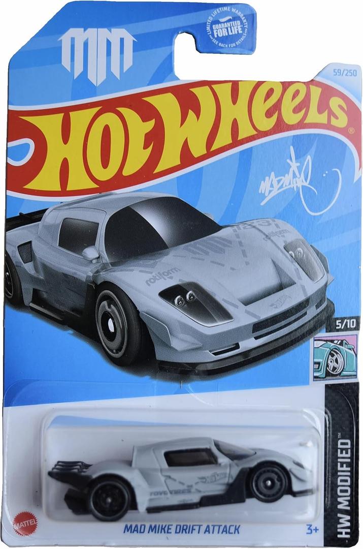 Matchbox Hot Wheels Mad Mike Drift Attack, HW Modified 5/10 [Gray] 59/250