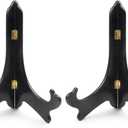 Fox Run Folding Wood Plate Stand for 10 Inch Plates, Black (Pack of 2)