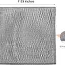 2 x Reuseable Cleaning Cloth,Soft Wire Dishwashing Rags ,Double layer multi-purpose anti-scratch steel wire multi-purpose cleaning cloth,Suitable for tableware, metal,kitchen,home,office (10-Silver)