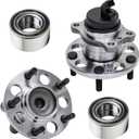 Detroit Axle - 4pc Wheel Bearing Hubs Kit for Kia Soul 2014-2016, Soul EV 2015-19, 2 Front Wheel Bearings 2 Rear Wheel Bearing Hubs Assembly Replacement