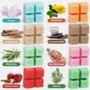 2 x Scented Wax Melts, Soy Wax Warmer Cubes, 8 Scent of Apple Cinnamon, Sea Salt, Cypress, Rosemary, Sandalwood, Bergamot, Freesia, Coffee, Gift Set for Valentine's Day, Birthday, 8x1.2oz