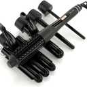 5 in 1 Hair Waver Curling Set for Long and Short Hair - 30s Heat-up Ceramic Iron with 2 Temps and 5 Barrels (0.3"-1.25")
