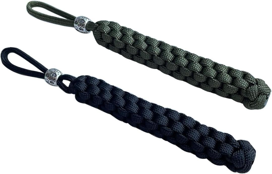 Paracord Knife Lanyard Box Braid Lanyards 6" Handcraft Pull(2 sets)