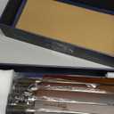 Knife Set 7 Piece Japanese Style Kitchen Knife Set With Foldable Magnetic Acacia Wood Block Sharp High Carbon Stainless Steel Knives Set for Kitchen with Anti-slip Handle, Valentines Gift