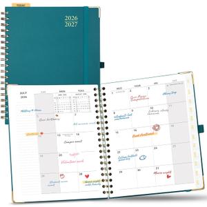 POPRUN Monthly Planner 2027-2028, Large-8" x 10", 18-Month Calendar Book