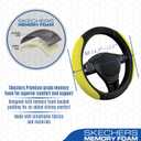 Skechers Steering Wheel Cover, Memory Foam Car Steering Wheel Cover,14.5-15inch Anti-Slip Safety Comfortable Desgin, Universal Accessory for Diverse Cars, Truck,SUV (Black & Yellow)