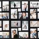 Jerry & Maggie 46 collage frame 24 pictures, picture frames collage wall decor, 24 slot picture frame Wall Hanging For 64 Photo, Black