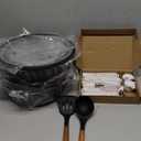 CAROTE Nonstick Pots and Pans, Induction Cookware Set Kitchen Cooking Sets, Non Stick w/Frying Pan (PFOS, PFOA Free), Black, 16pcs