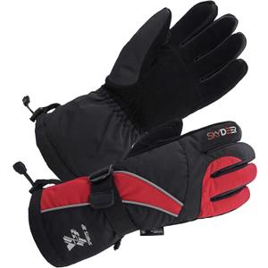SKYDEER 100% Waterproof and Premium Deerskin Suede Leather Ski Gloves with 150G 3M Thinsulate Lining, Ultra Soft & Durable & Warm Cold Weather Gloves for Extreme Cold Condition (SD8650T) (Large (Pack of 1))