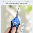 Fondwell 6.5" Pruning Shears Trimming Scissors: 2 Pack of Small Garden Snips with Micro Tip - Plant Clippers of High Cutting Efficiency