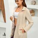 Women's Rain Jacket Long Lightweight Hooded Windbreaker Raincoat Outdoor Waterproof Trench Coats Travel Jacket (Green, M)