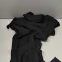 Chang Yun Women's Long Maxi Sweater Dresses Sexy Wrap Batwing V Neck Slit Open Back Holiday Bodycon Dress with Belt (1-black, XL)