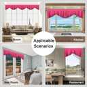 Fuchsia Valances for Windows - Rod Pocket Curtain Valances for Kitchen or Living Room,Pack of 1 (Fuchsia, 39" W x 20" L)