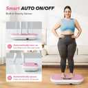 Merach CV40 Curved Vibration Plate Exercise Machine with 440lbs Capacity, Pink
