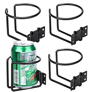 Marinebaby 2 pcs Boat Cup Holder,Stainless Steel Universal Drink Holders,Suitable for Boat,Truck,RV,Tractor,Outdoor Wooden Swing. (Black)