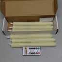 Homemory 6 Pcs Flameless Taper Candles with Remote, Timer, Dimmer, Ivory Battery Operated CandleSticks with Flickering Light, Plastic Led Window Candles, 9.6 Inches for Halloween Christmas Decoration