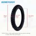 14x2.10/2.50/2.25 60/100-14 Front Tire Inner Tube | 14 x 2.125 2.25 2.35 2.40 2.50 Pit Dirt Bike TR-4 Valve