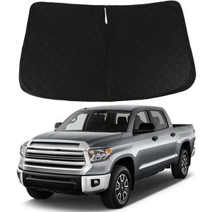 2 x D-Lumina Windshield Sun Shade - Compatible with Toyota Tundra (Limited, SR5, Platinum, TRD Pro) 2007-2021 - Upgraded 3 Layers 240T Material, Foldable Front Window Sun Shield Protector