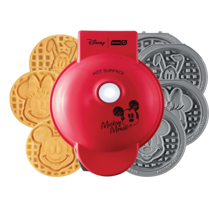 Disney | Dash MultiMaker® Mini Maker System  Electric Waffle Maker & Swappable Plates  1 MultiMaker®, 4 Plates, Mickey Mouse & Friends Design, Aluminum