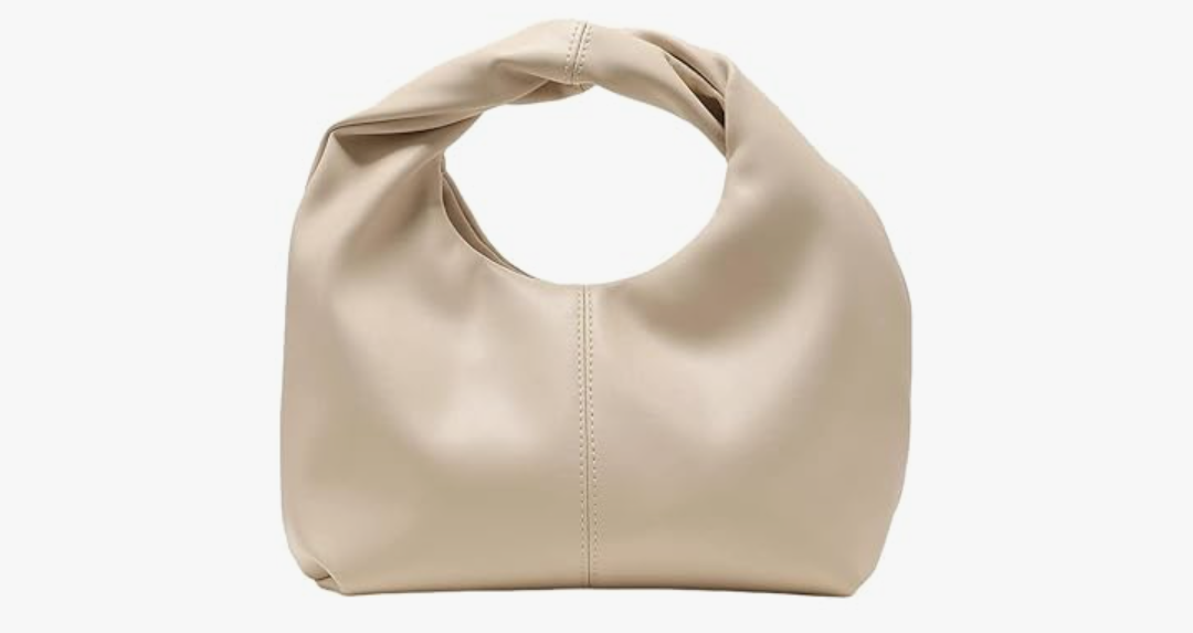Verdusa Women's Ruched Hobo Mini Handbag Clutch Purse Dumpling Pouch Bag