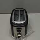 Amazon Basics 2 Slice Toaster, With 6 Browning Settings, Extra Wide Slots For Bagels and Special Breads, Removable Easy-to-Clean Crumb Tray, Cancel/Defrost/Bagel Buttons, 900W, Black & Silver