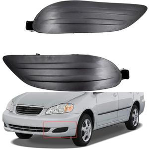 munirater 2-Pack Front Bumper Fog Light Cover Grilles Replacement for 2005-2008 Corolla Left and Right Side 52128-02200 52127-02170