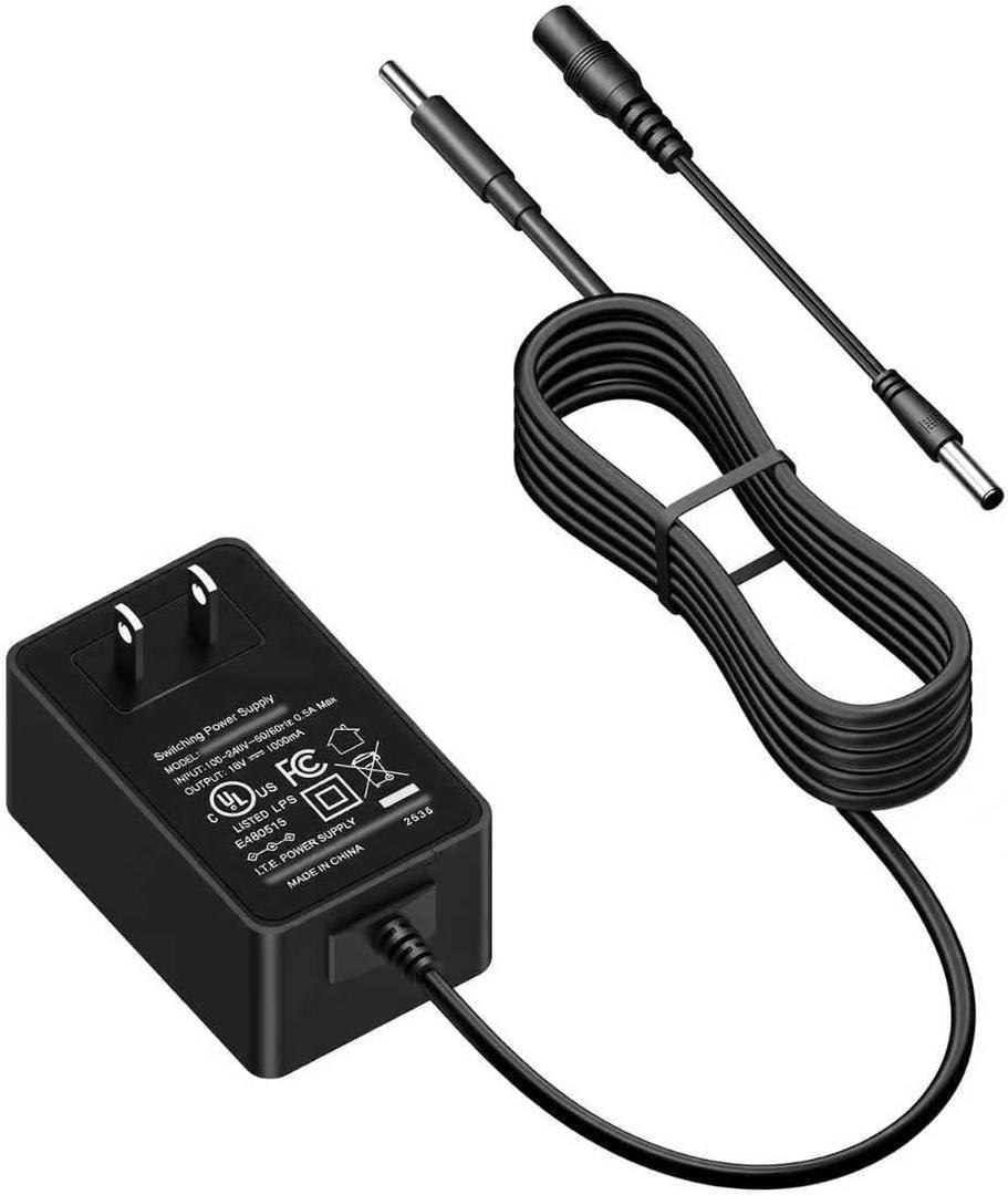 18V Charger for Hypervolt 2/2 Pro/Go/Go 2 Power Cord for Hyperice 2/2 Pro Massage Gun for Vyper 3/2/Go Replacement AC Adapter Power Supply Cord 6Ft