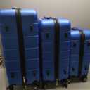 Luggage Sets Hardside Lightweight Suitcase with Spinner Wheels TSA Lock, 3-Piece Set (20/24/28), Blue