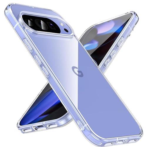 Compatible with Pixel 10/10 Pro Case, [Anti-Yellowing] Ultra Thin Slim Shockproof Crystal Clear Cases Soft TPU Cover Full Protective Bumper Phone Case for Google Pixel 10/10 Pro
