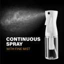 2 x 2 Pack Continuous Spray Bottles - Ultra Fine Mist Sprayer | Water Spray Bottle For Hair Mister Spray Bottle | Hair Spray Bottles For Hairstyling, Cleaning, Salons - 2pk 6.8 OZ / 200 ML