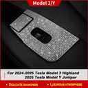 YHCDSEA Bling Rhinestone Bedazzled Crystal Trim Stickers for 2024-2026 Tesla Model 3 Highland/2025 2026 Model Y Juniper Accessories (Window Control)