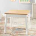Melissa & Doug Wooden Square Table – Kids Furniture for Playroom (Natural/White)