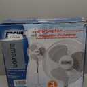 EZ-Chill 16 Oscillating Pedestal Fan, 3-speed Options, 90-Degree Oscillating Head, Adjustable Height and Tilt, Powerful Air Flow, White