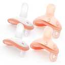 Garkoko Baby Pacifiers 0-6 Months, Lightweight and Breathable, One-Piece Design, BPA-Free Silicone Pacifier for Babies (4pcs)