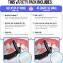 FLAUS Electric Flosser (Oprah's List, Shark Tank) 3 Speeds + 135 Refill Heads Variety Pack (Extra Strong Woven & Gentle Gliding) Water Flosser Alternative, Dentist Tooth Flossers Dental Floss Picks