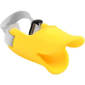 NACOCO Anti Bite Duck Mouth Shape Dog Mouth Covers Anti-Called Muzzle Masks Pet Mouth Set Bite-Proof Silicone Material (Yellow, S)