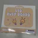Joyreal Montessori Busy Board Wooden Sensory Toys for Toddler with LED Light Up Switch, Baby Fidget Board Travel Toys for 18+ Months, 1 2 3 Year Old Boys Girls Toddler Toy Gifts (Classic)