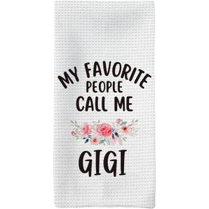 Gigi Gifts Kitchen Towels, Gigi Gifts for Grandma Hand Towels, Best GigiGifts Dish Towel Tea Towel for Kitchen, Gift for GigiGrandma from Grandkids, 16x24inch