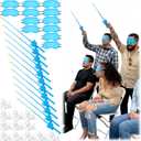 12 Set Baby Shower Games Fishing The Pacifier Blindfolds Feeding Games Funny Baby Shower Gender Reveal Party Game Bridal Showers for Guest Wedding Party(The Pacifier Is Not Magnetic) (Blue)